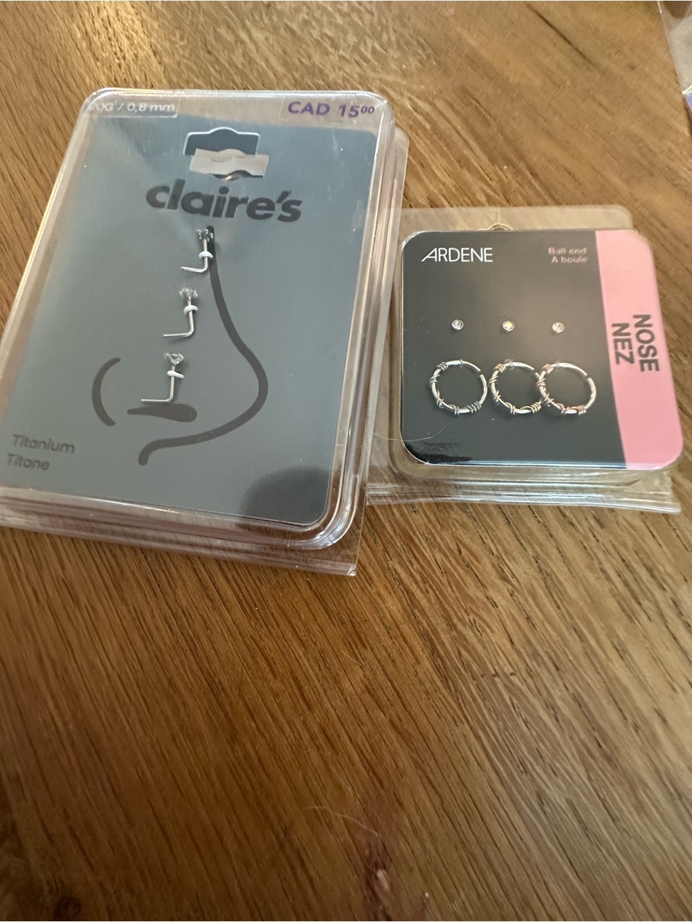 Claire's Silver Nose Studs & Twisted Hoop Set